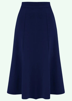 Bette Midi nederdel i navy aline nederdel Weekend Doll 