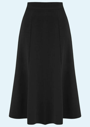 Bette Midi nederdel i sort aline nederdel Weekend Doll 