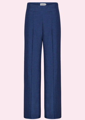 Billie højtaljede bukser - blå denimlook bukser Daisy Dapper 