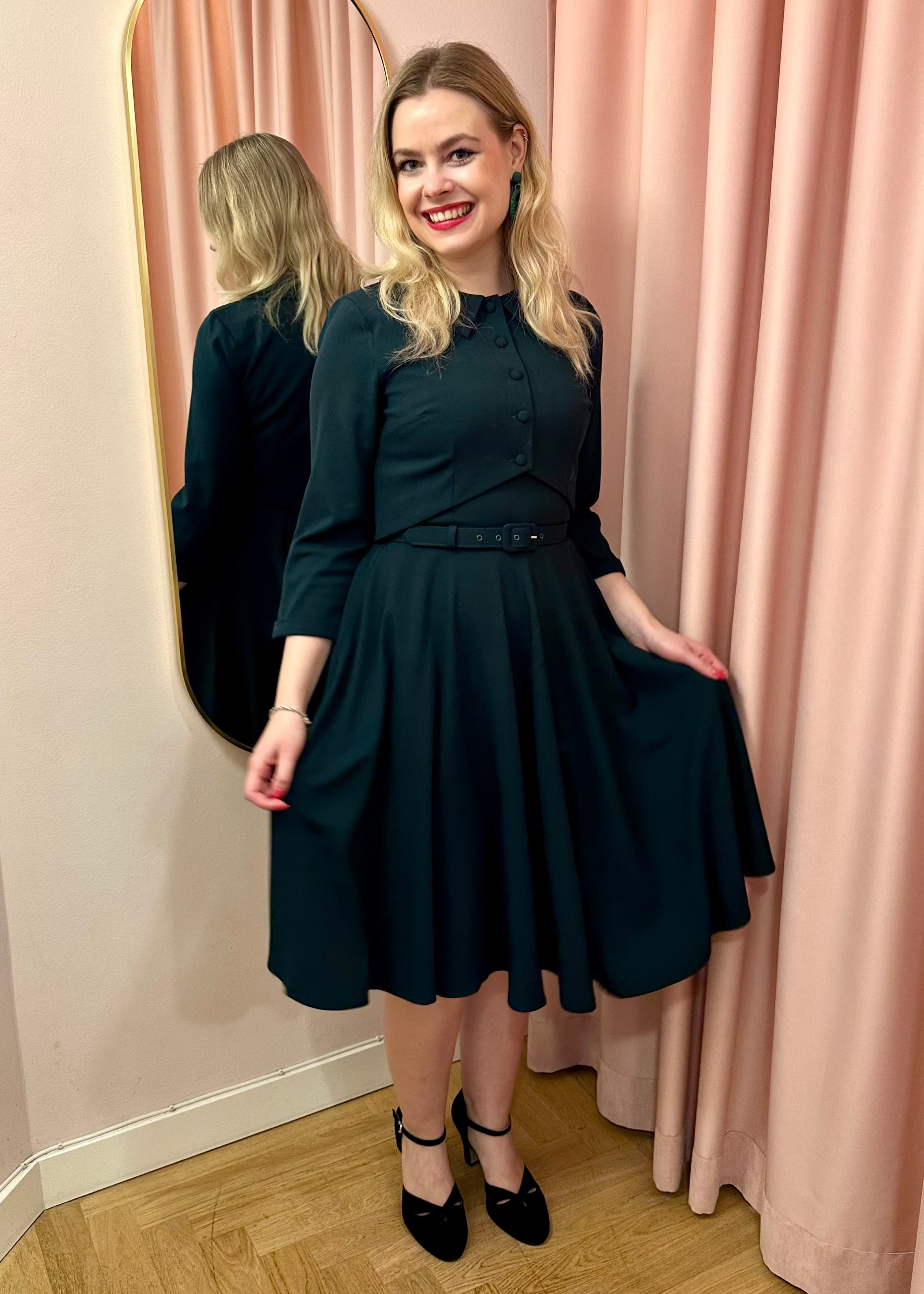 Bolero jakke - mørk grøn linen jakke Daisy Dapper 