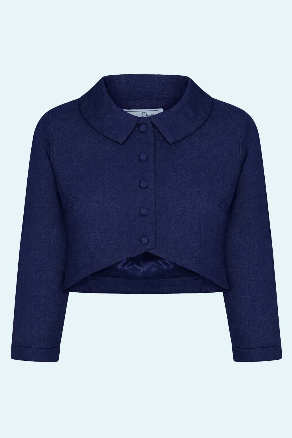 Bolero jakke - navy linen Bolero Daisy Dapper 