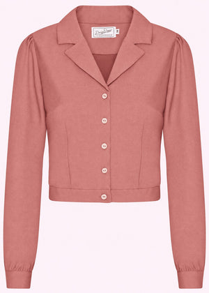 Daisy langærmet skjorte - rose linen look langærmet skjorte Daisy Dapper 