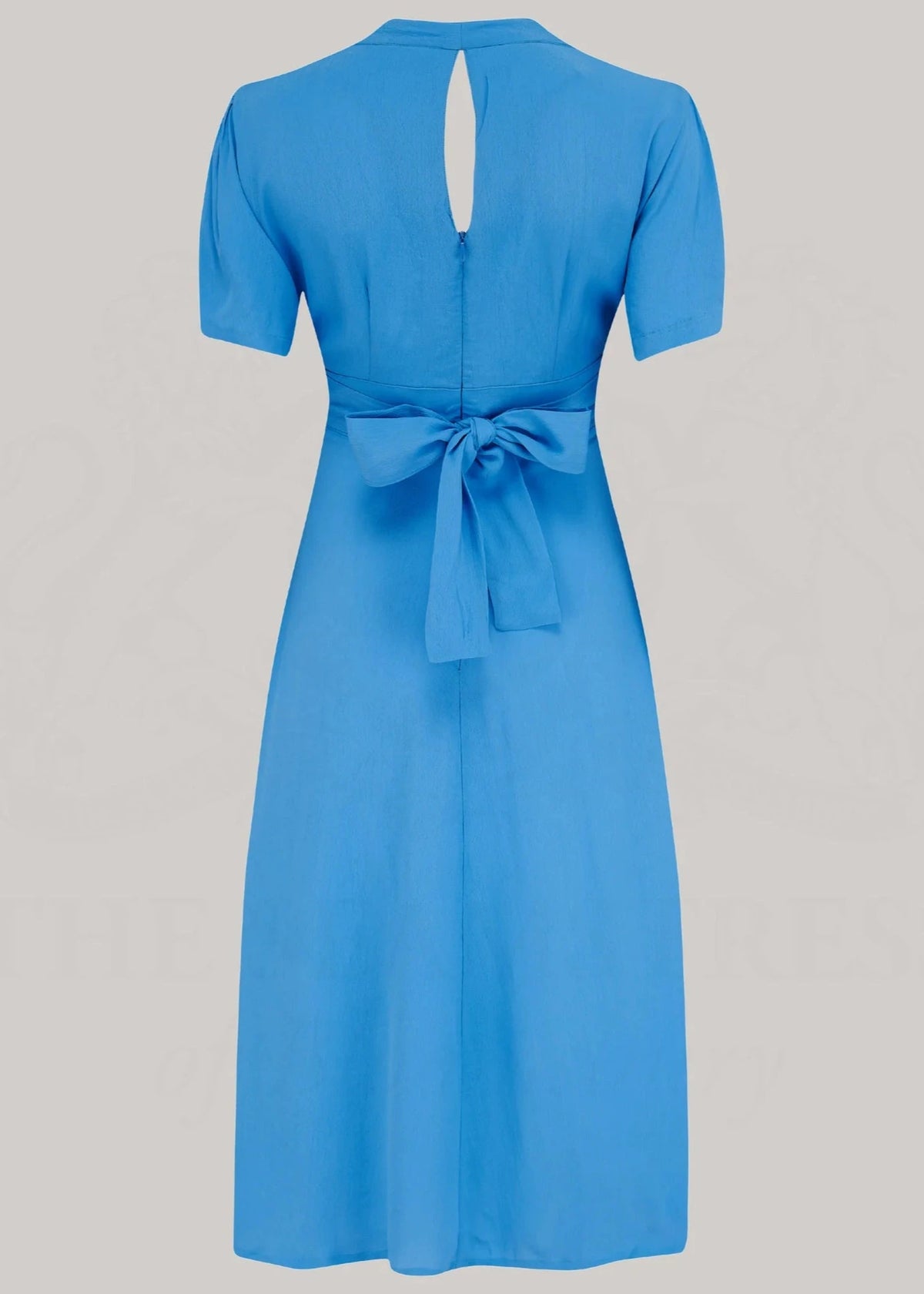Dolores A-line kjole i Palaca Blue aline kjole Seamstress Of Bloomsbury 
