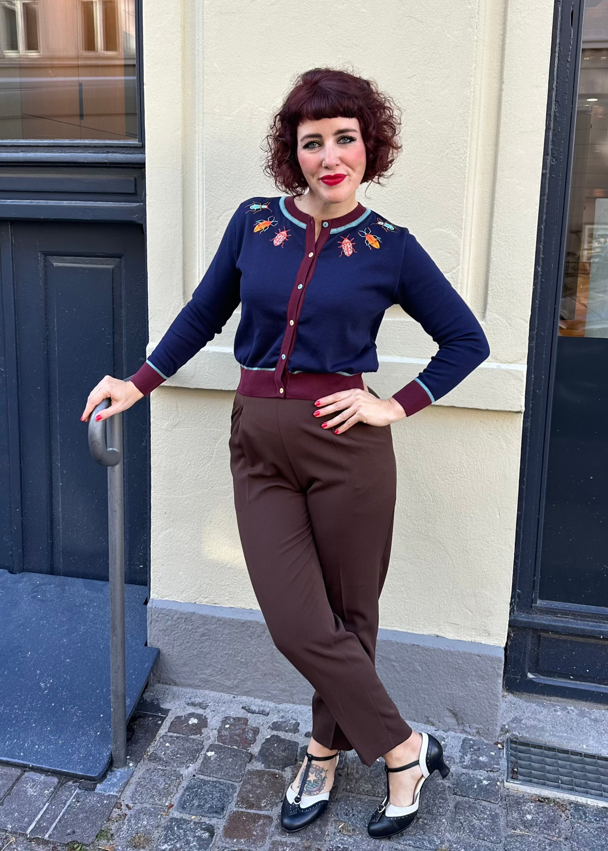 Dorothy Tapered ankelbukser i brun bukser Weekend Doll 