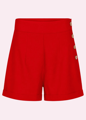 Højtaljede shorts - rød Shorts Daisy Dapper 