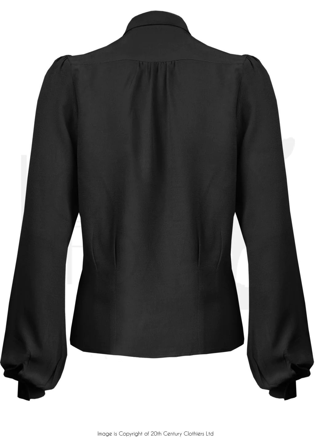 House of Foxy: Sweetheart vintage stils skjortebluse i sort tøj House Of Foxy 