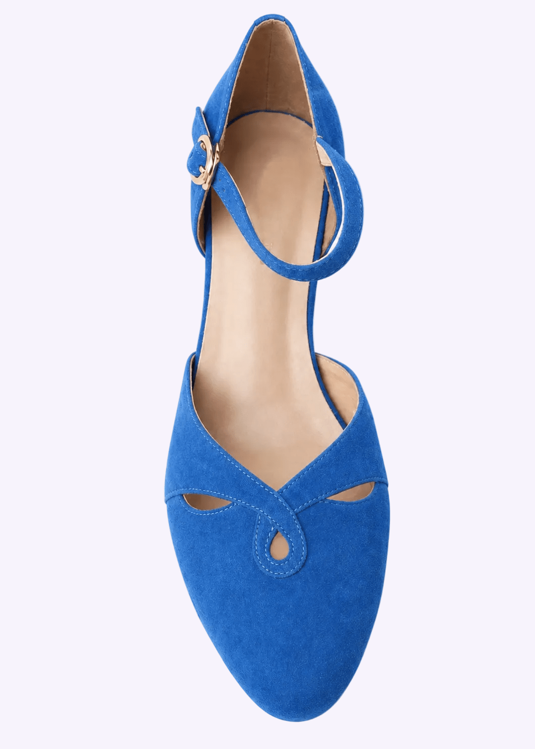 Klassisk pump i ruskind af Mondo Kaos - yale blue sko Charlie Stone 