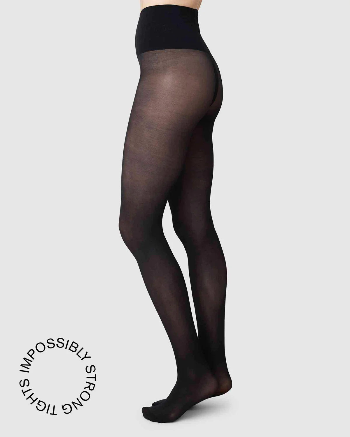 Lois strømpebukser i sort 40 denier (rive resistant) toej Swedish Stockings 