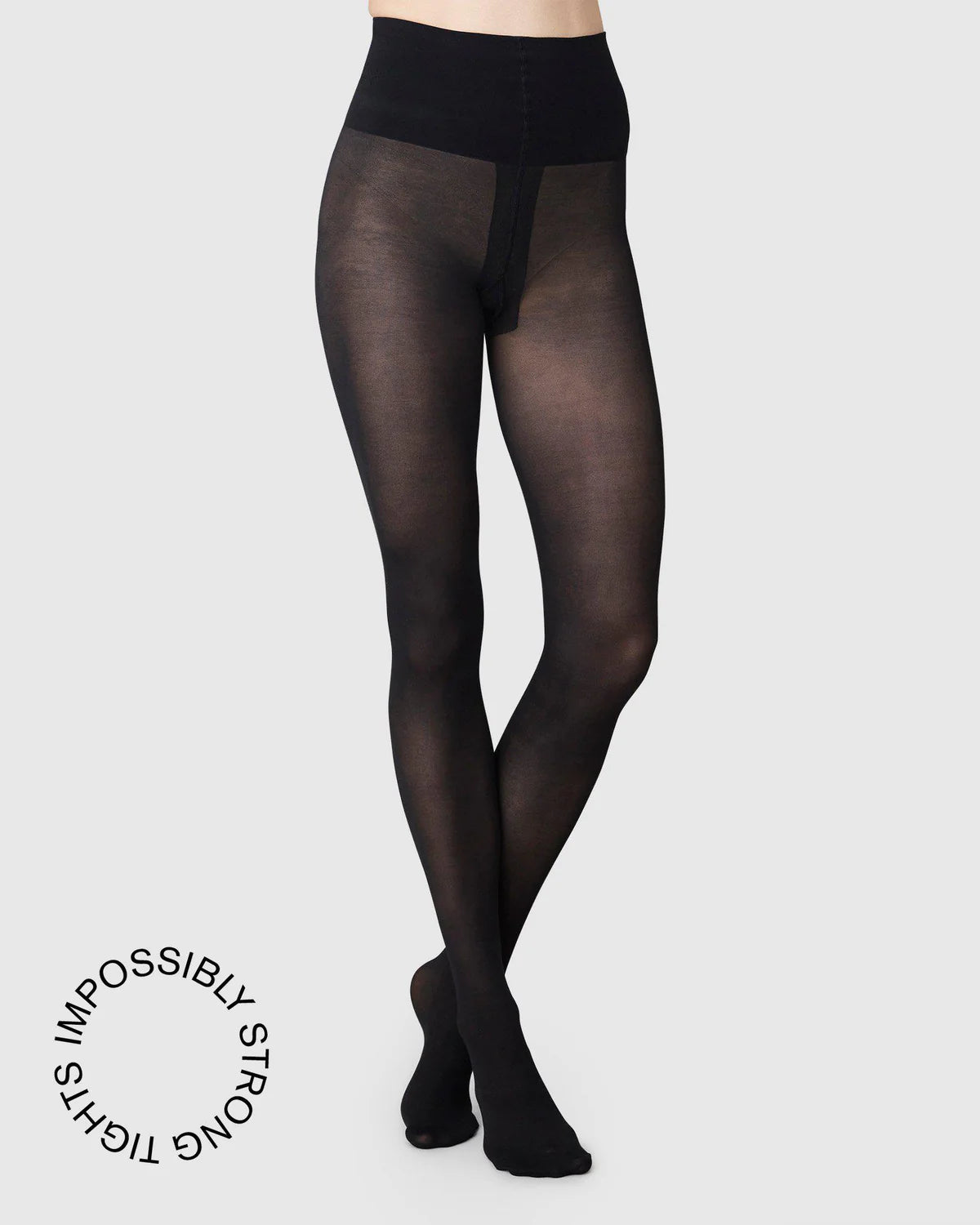 Lois strømpebukser i sort 40 denier (rive resistant) toej Swedish Stockings 