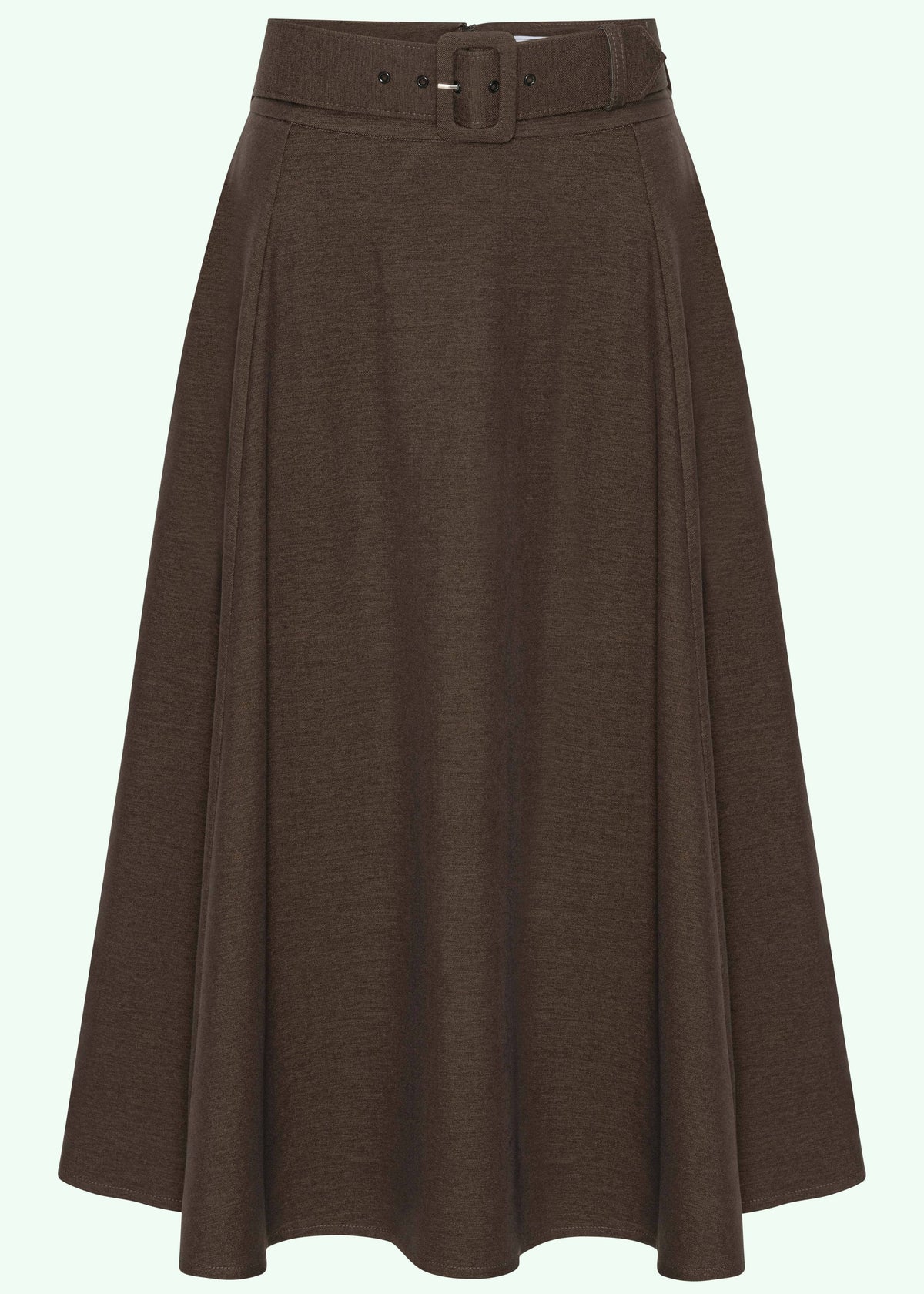 Midi skirt med bælte i brun Nederdel Daisy Dapper 