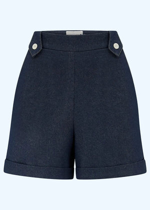 Monroe højtaljede denim shorts - blå Shorts Weekend Doll 
