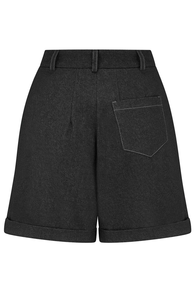 Monroe højtaljede denim shorts i sort Shorts Weekend Doll 