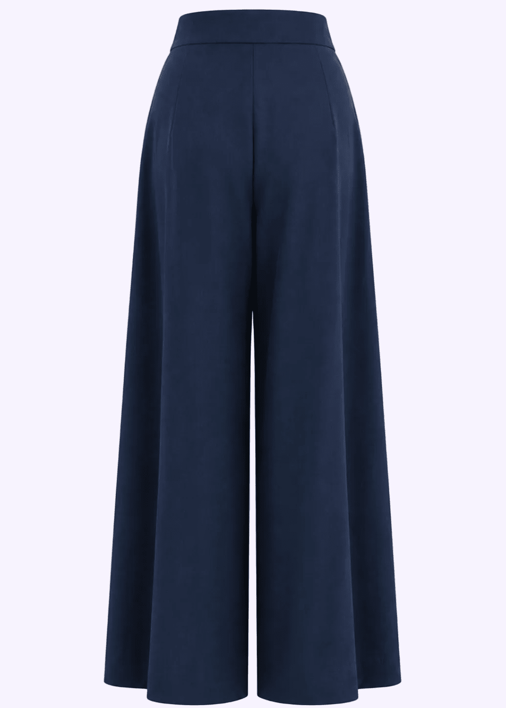 Palazzo bukser med høj talje - navy linen look bukser Daisy Dapper 