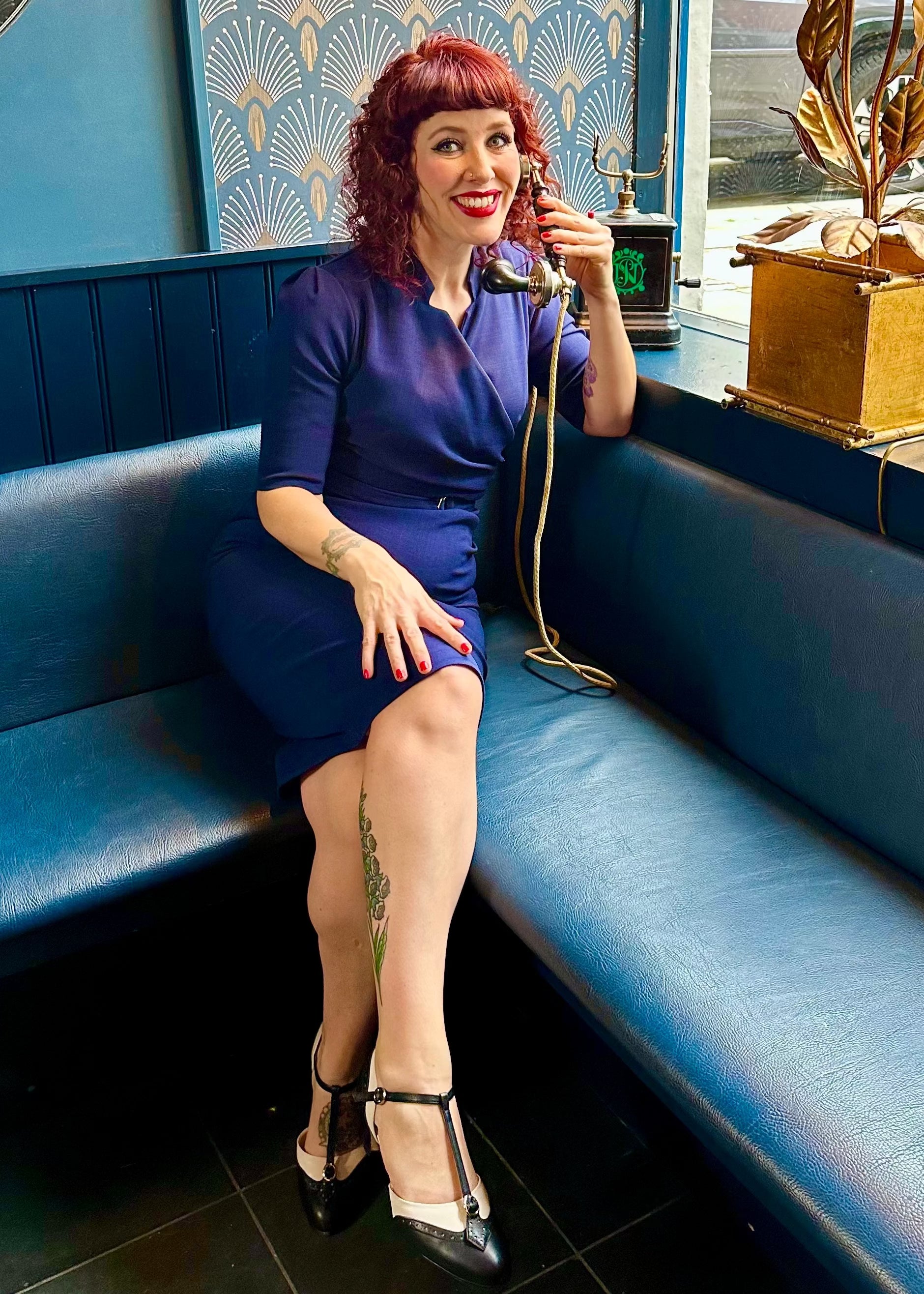 Piper Pencil Kjole i navy swing kjole Pretty Dress Company 