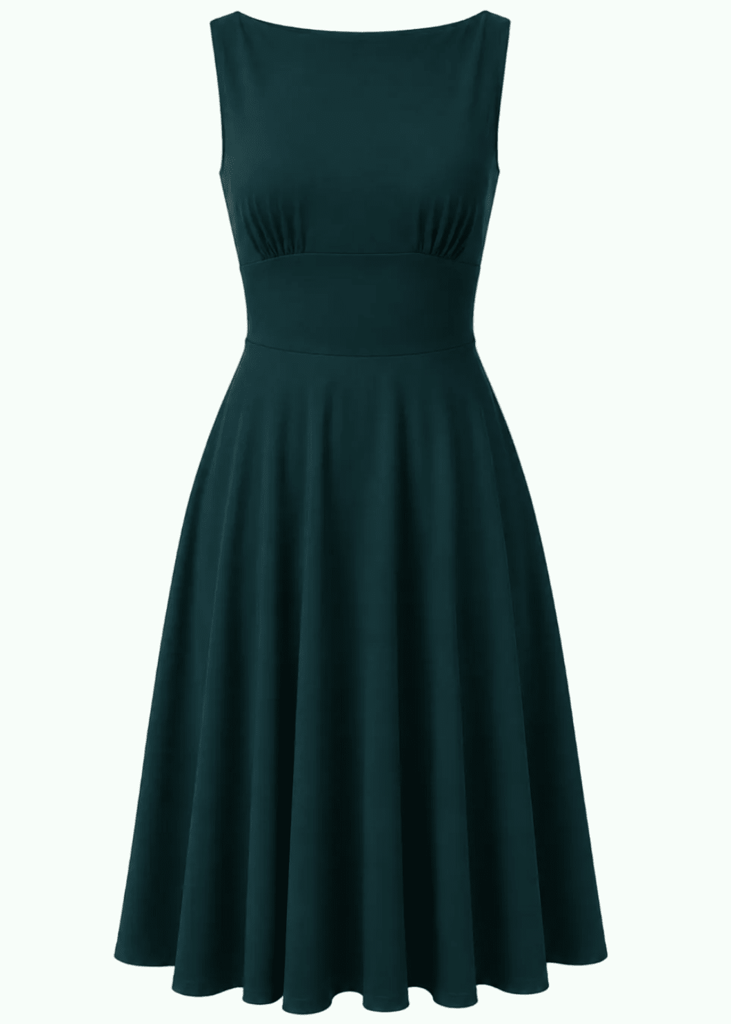 Ruby boatneck swingkjole - mørk grøn swing kjole Daisy Dapper 
