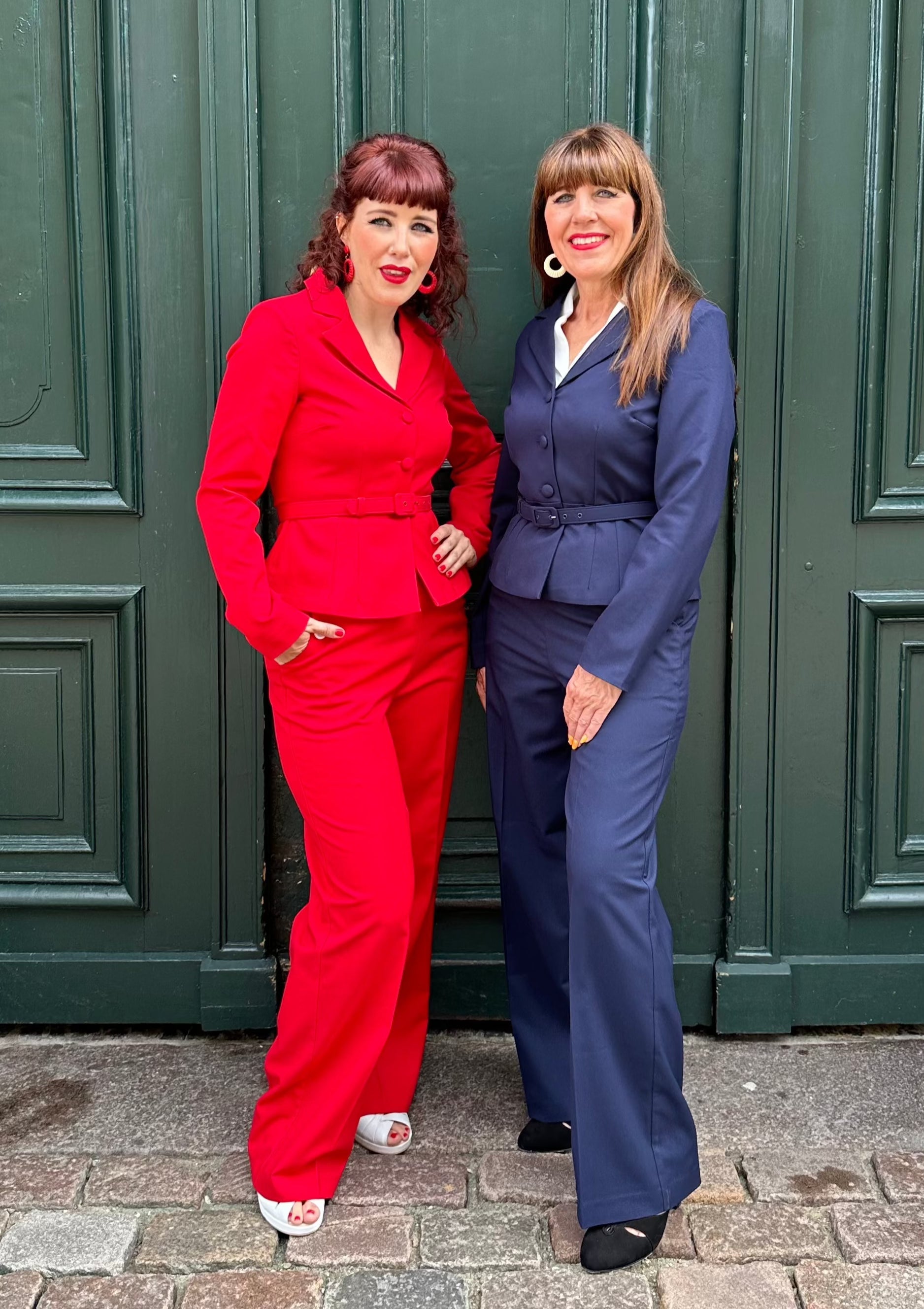 Sally højtaljede sailor bukser i navy blå bukser Daisy Dapper 