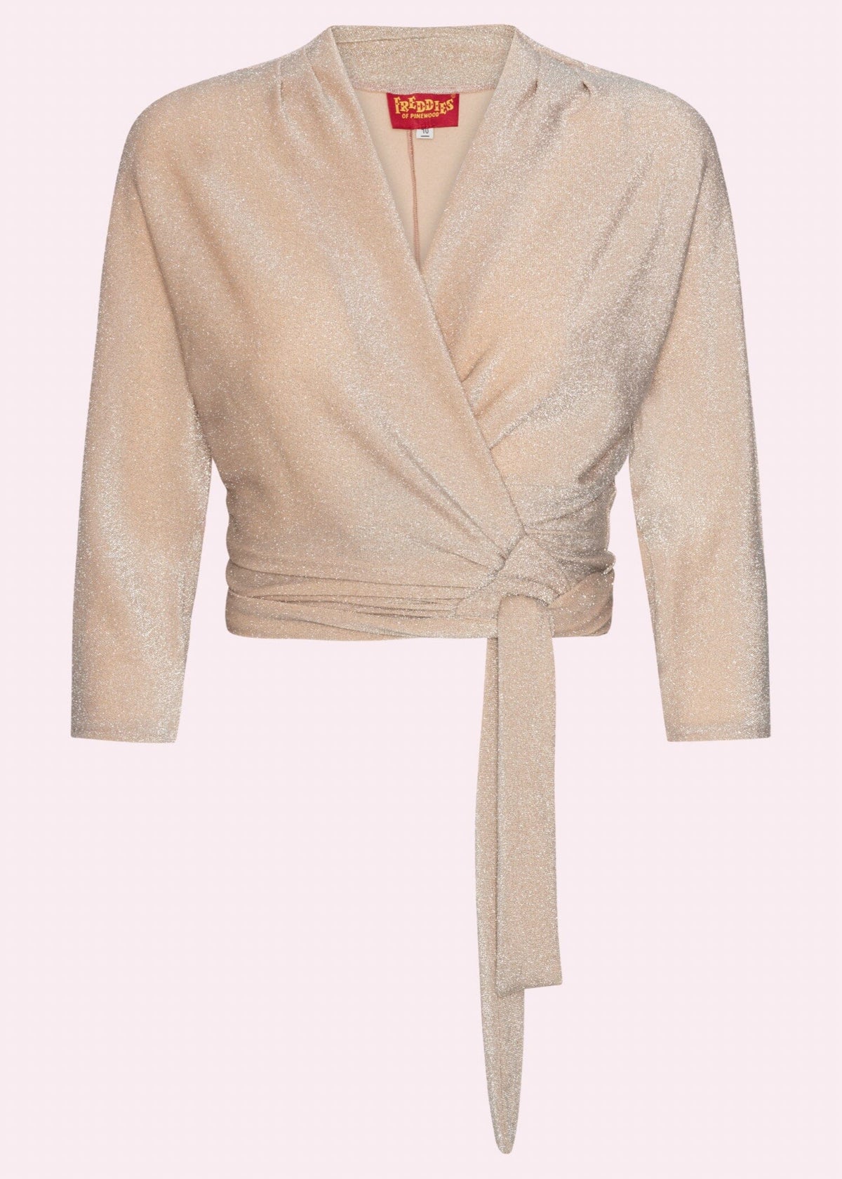Slåom bluse i guld med glimmer Freddies Of Pinewood 