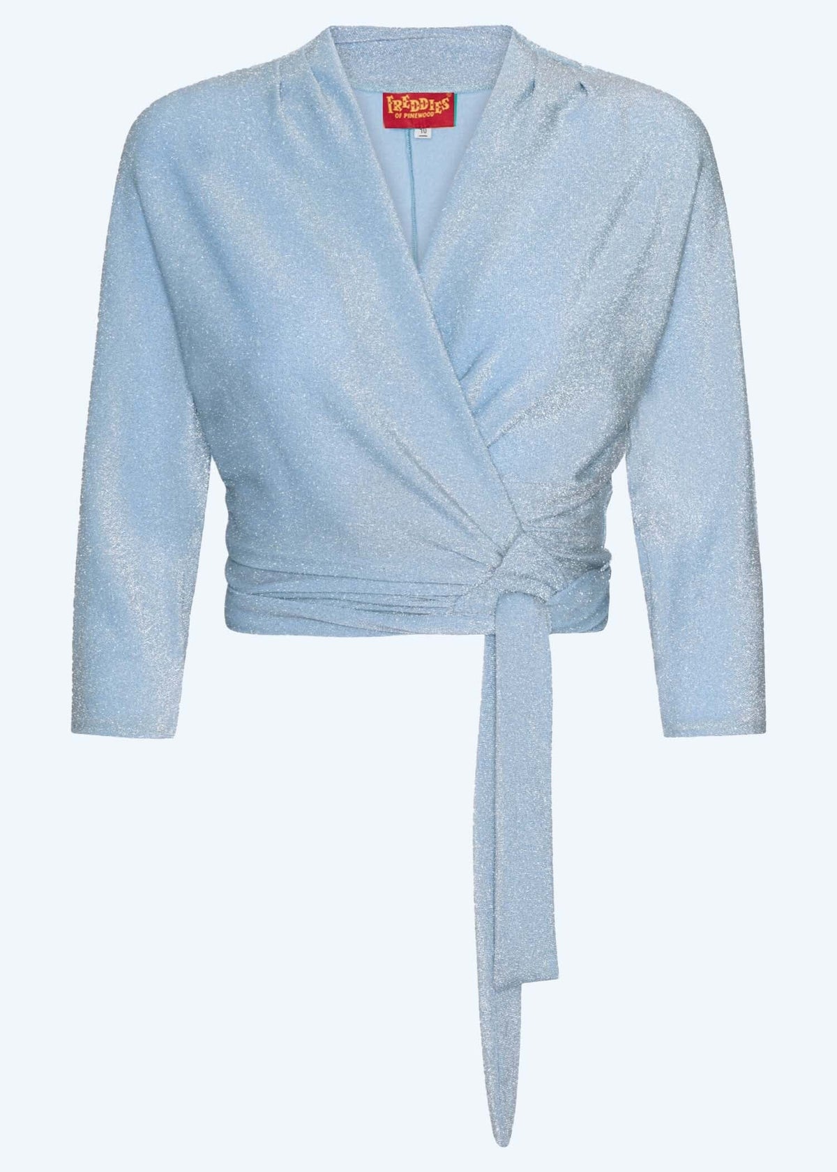 Slåom bluse i lys blå med glimmer bluse Freddies Of Pinewood 