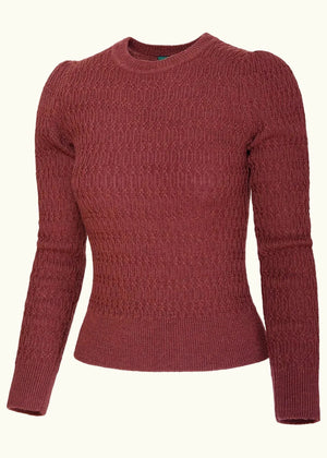The All Round Sweater - Rust strik top Emmy Design 