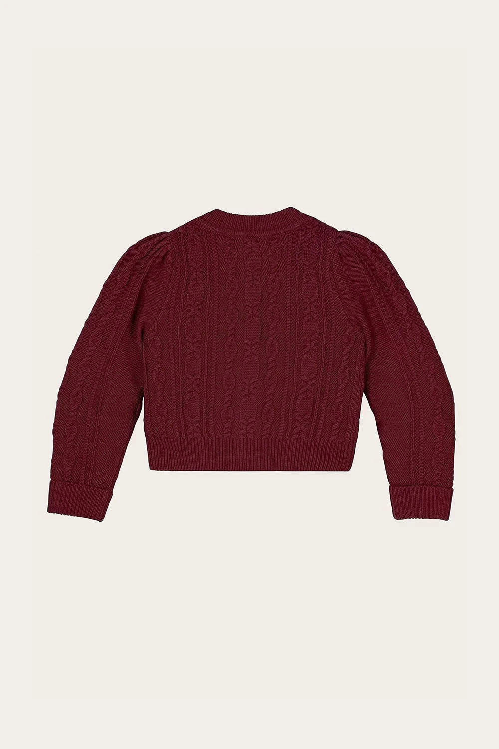 The little Ice Skater Cardigan maroon melange cardigan Emmy Design 