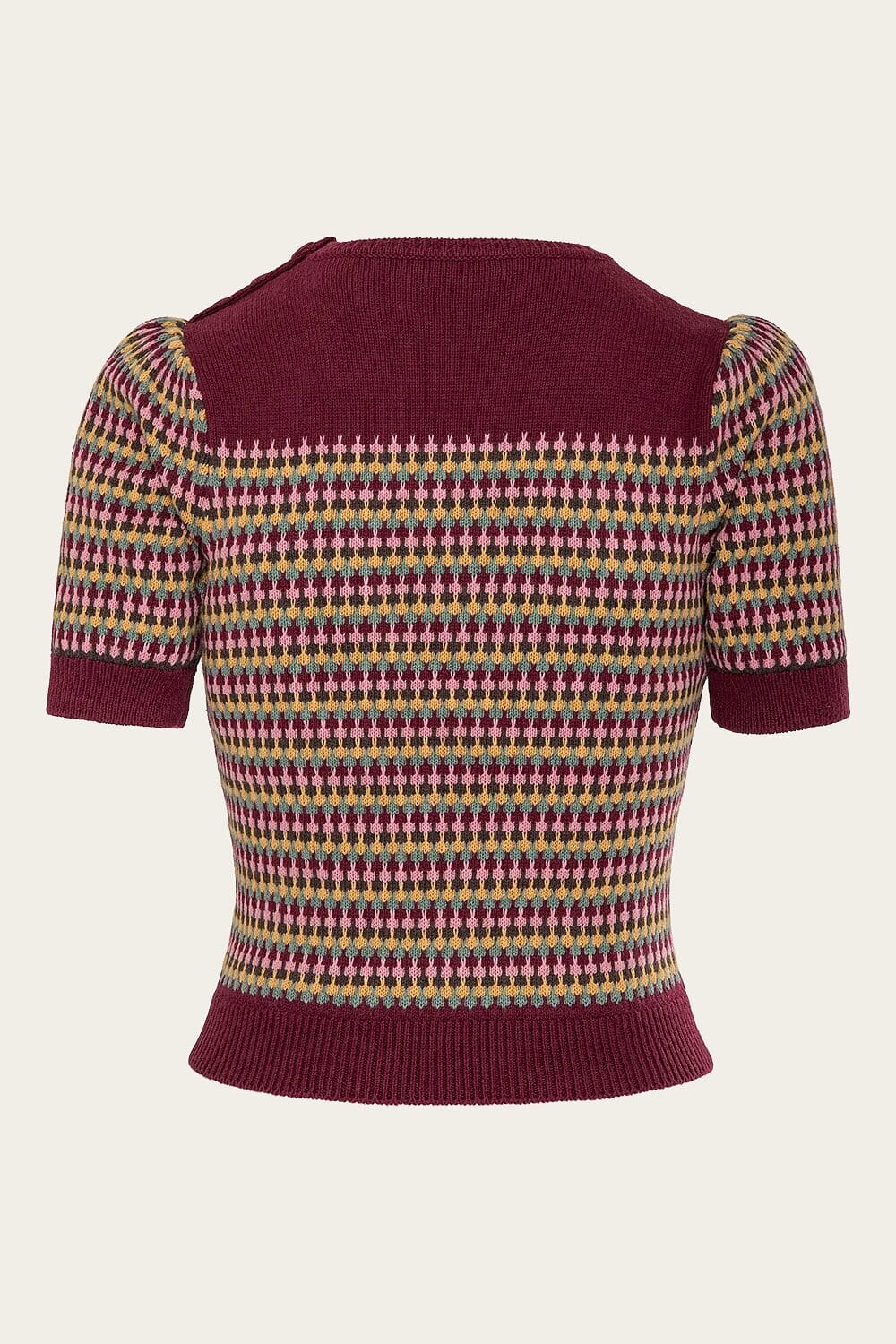 The Technicolor Top - Vinrød bluse Emmy Design 