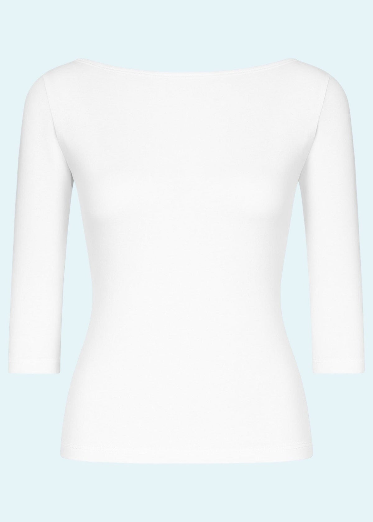 Vendbar boatneck top i hvid jersey top Daisy Dapper 