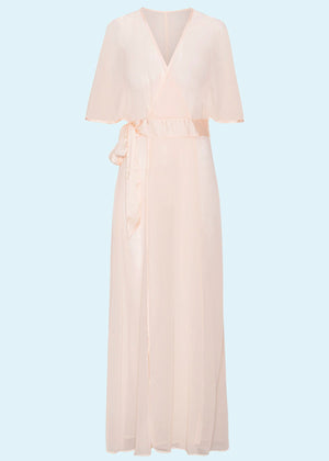 What Katie Did: 1930'er stils loungewear kåbe i sheer peach What Katie Did 